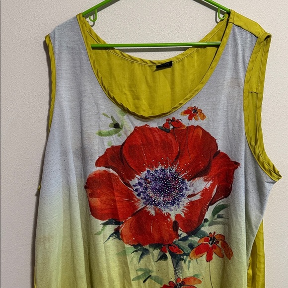 Women’s Faded Glory polyester floral tank top - Picture 3 of 4